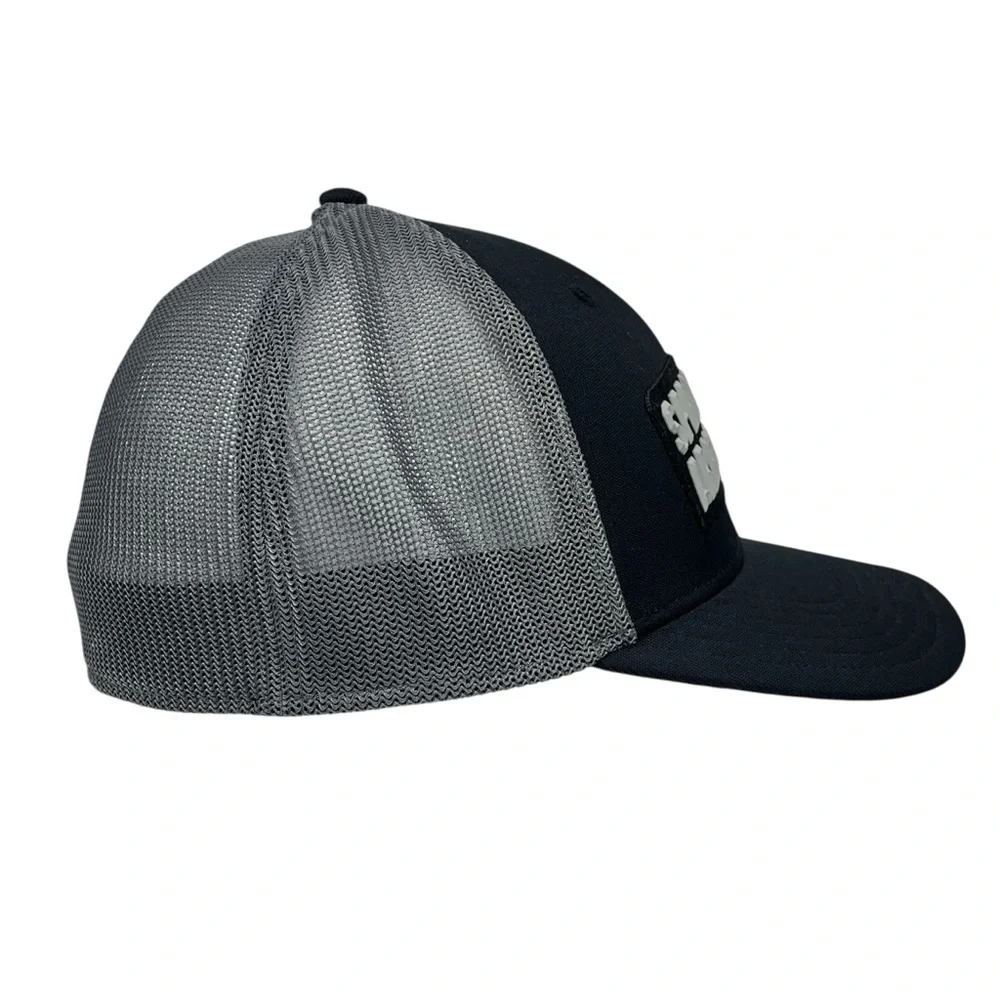 Springfield Armory Hat Black Gray Mesh Back Flexfit Trucker‎ Cap L/XL